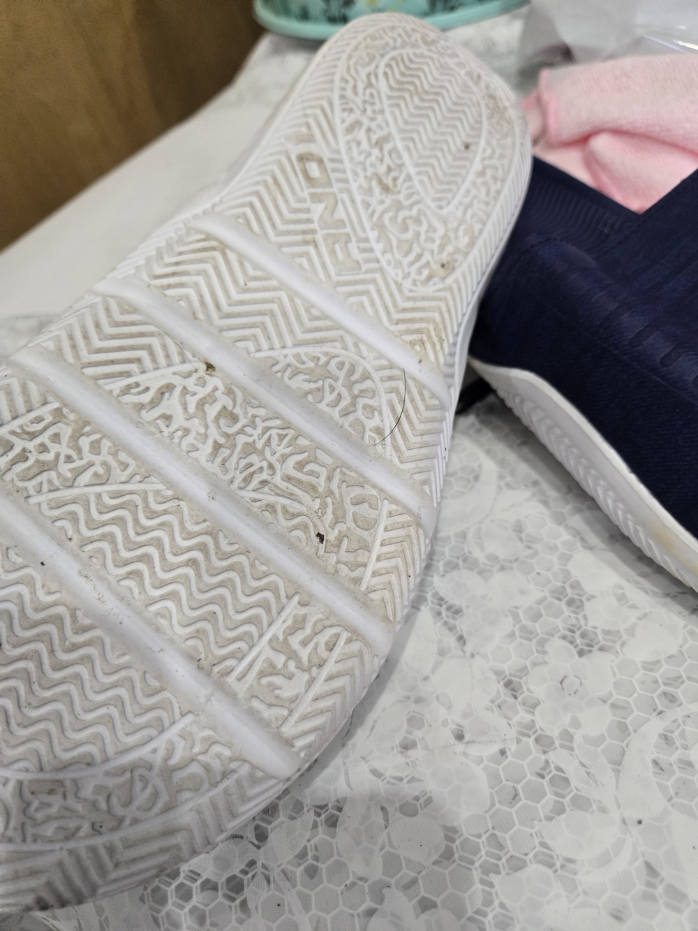 AND1 Navy Slide Sandals - Picture 2 of 3